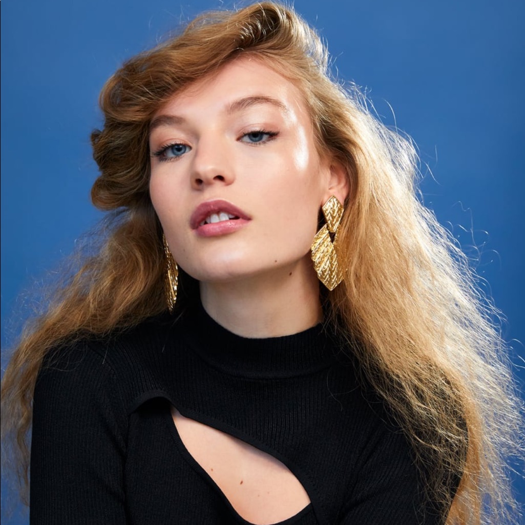 New Amazing Gold Plated Statement Earrings